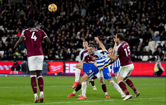  西汉姆联惨败给布莱顿遭遇联赛三连败